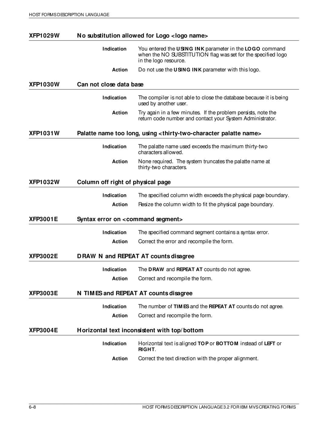 Xerox Printer manual XFP1029W No substitution allowed for Logo logo name, XFP1030W Can not close data base 