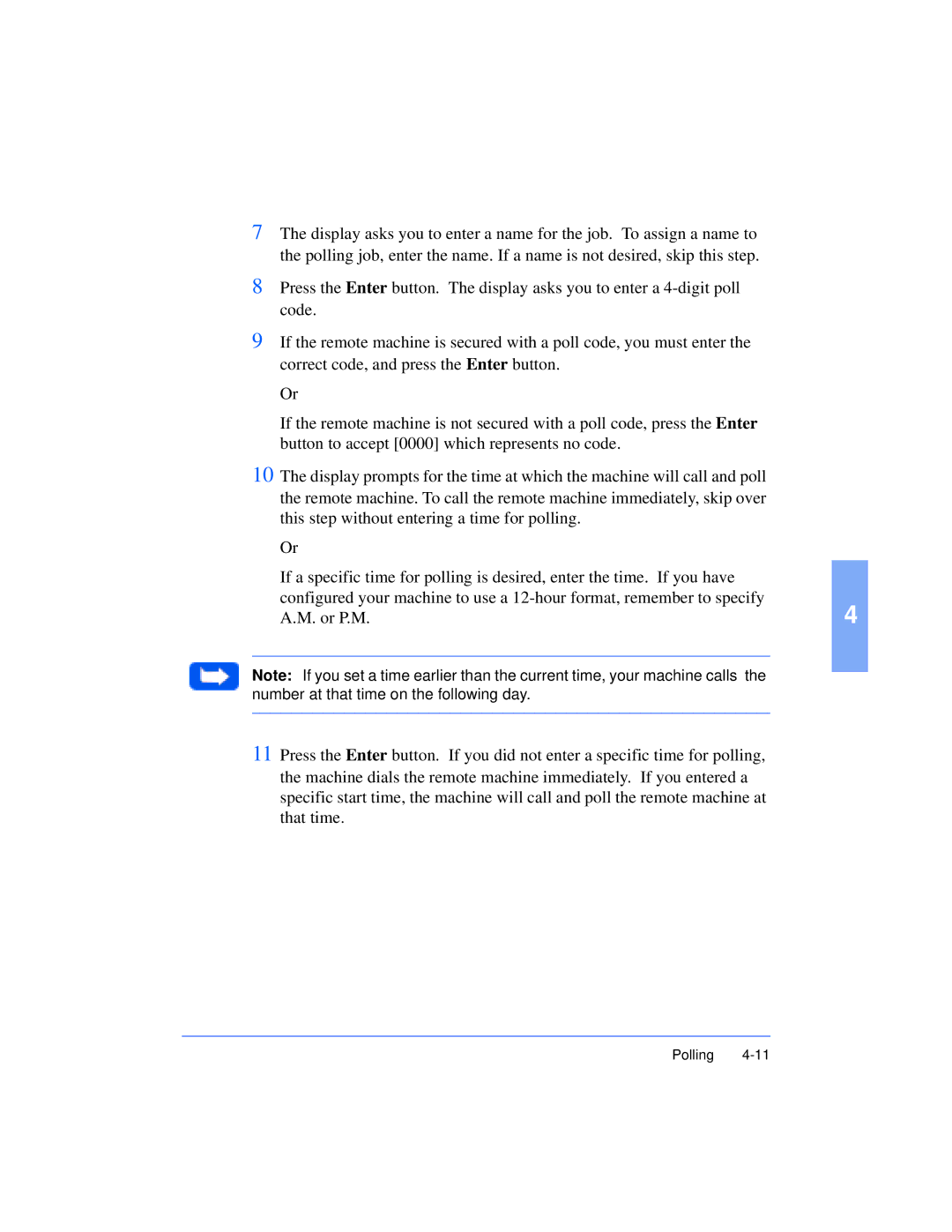 Xerox Pro 385 user manual Polling 