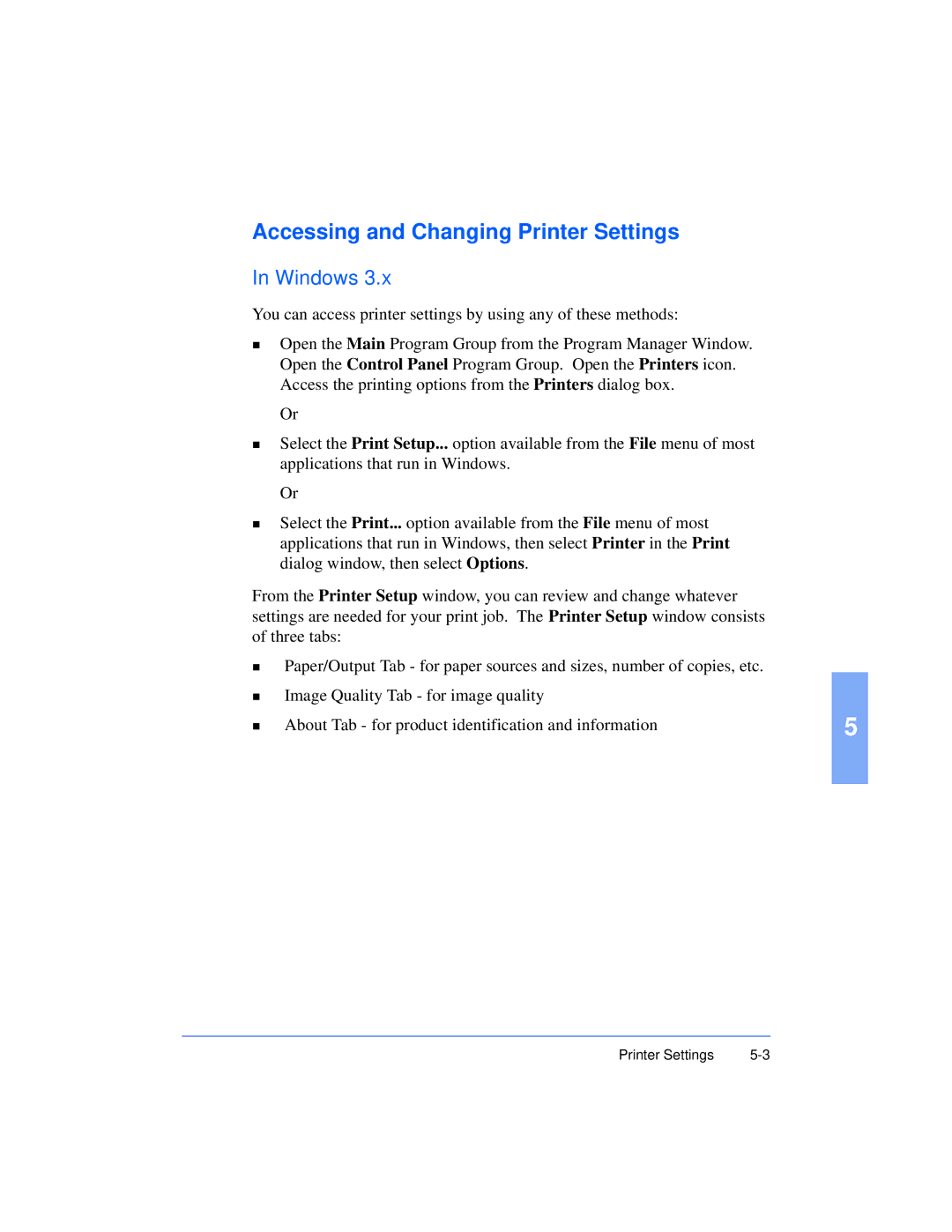 Xerox Pro 385 user manual Accessing and Changing Printer Settings, Windows 