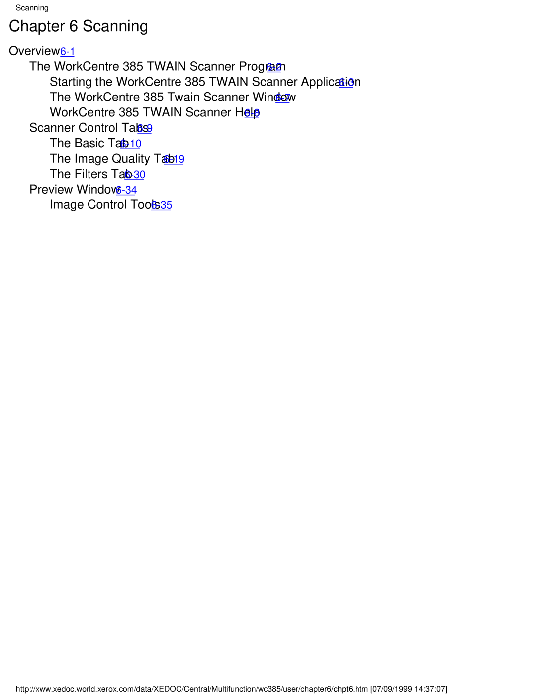 Xerox Pro 385 user manual Scanning 