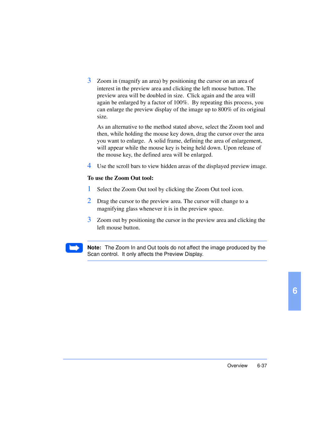 Xerox Pro 385 user manual To use the Zoom Out tool 