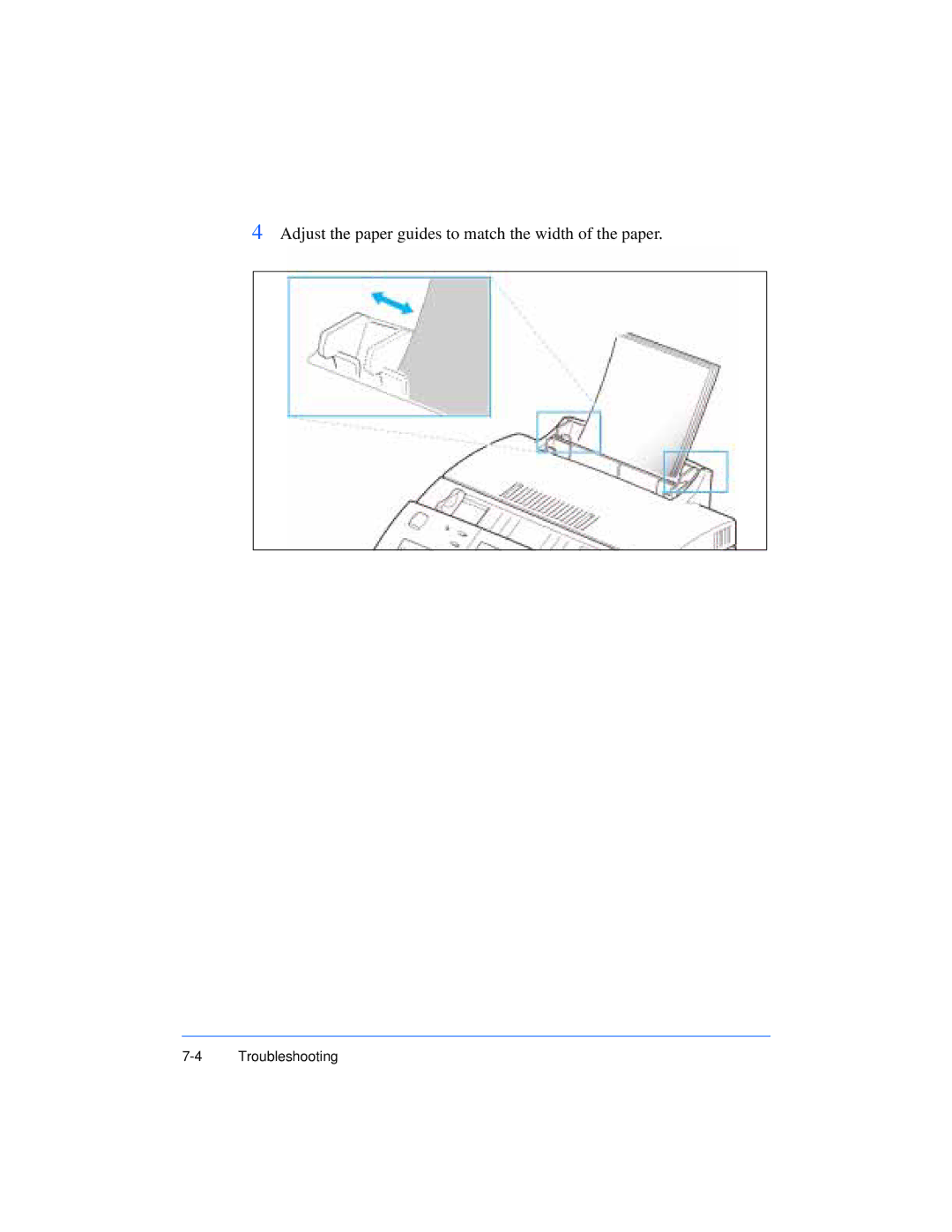 Xerox Pro 385 user manual Adjust the paper guides to match the width of the paper 