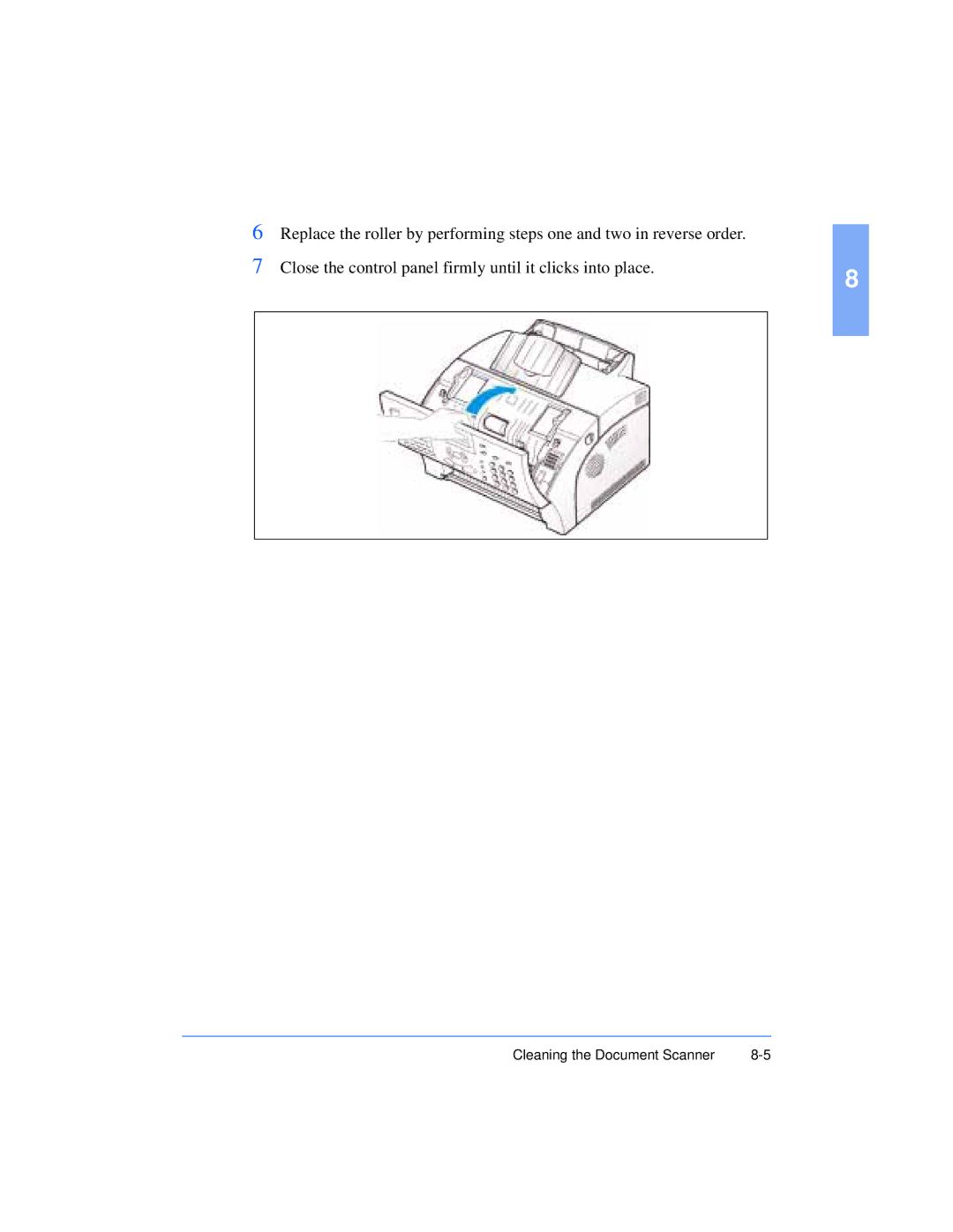 Xerox Pro 385 user manual Cleaning the Document Scanner 