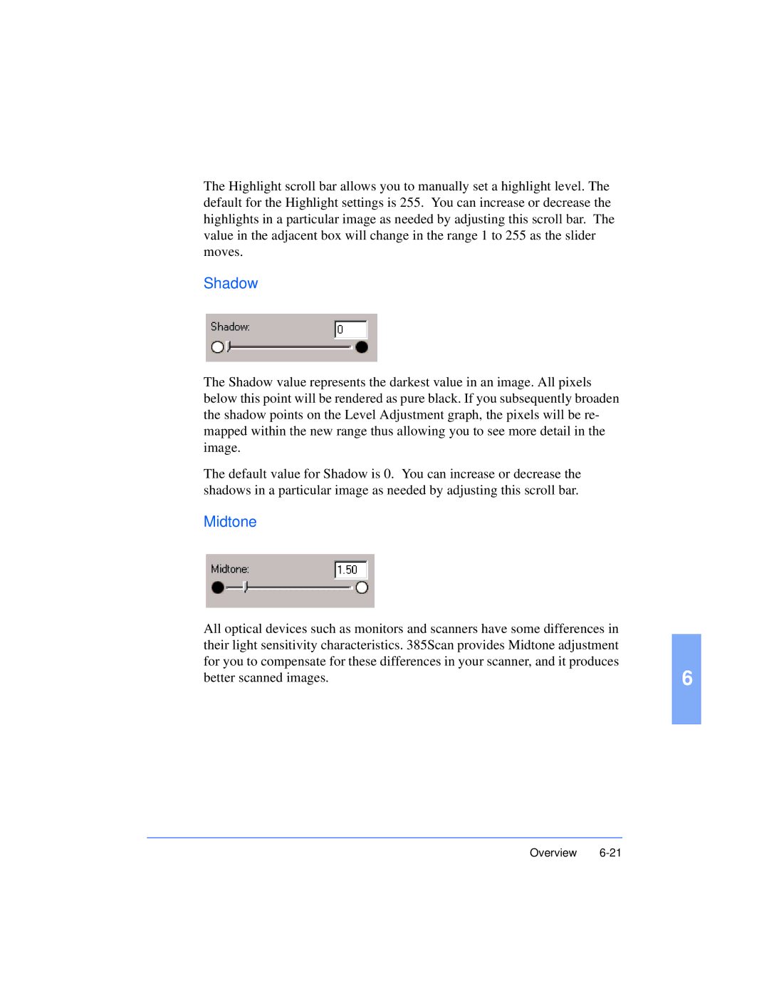 Xerox Pro 385 user manual Shadow 