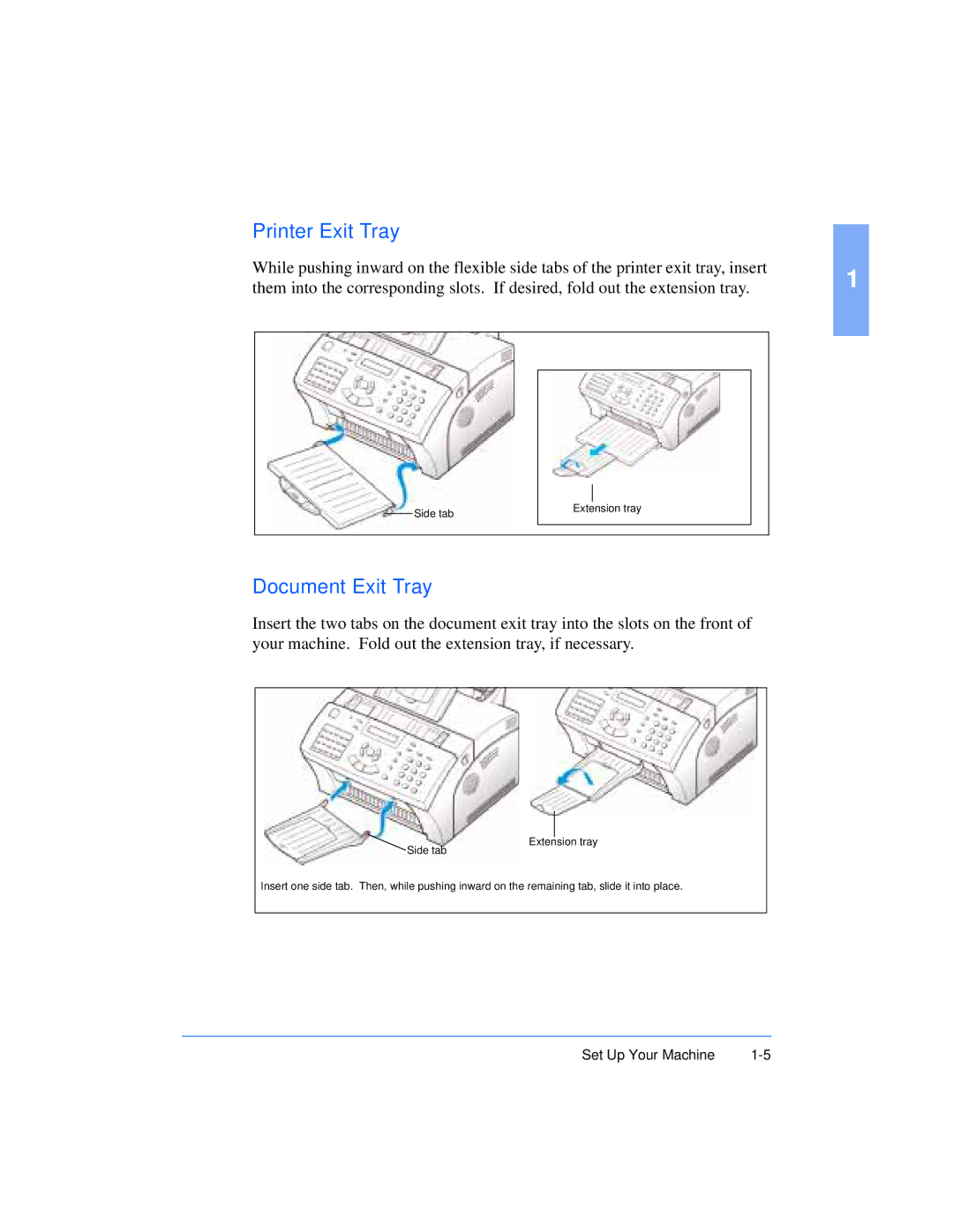 Xerox Pro 385 user manual Printer Exit Tray, Document Exit Tray 