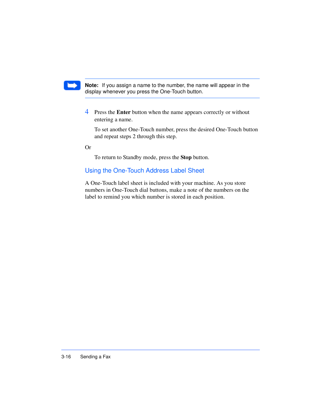 Xerox Pro 385 user manual Using the One-Touch Address Label Sheet 