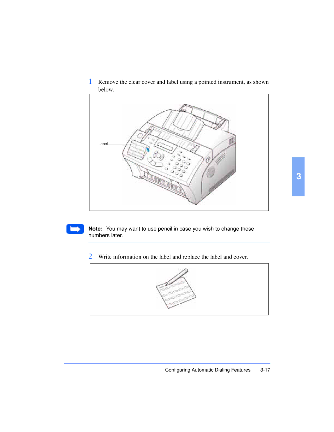 Xerox Pro 385 user manual Label 