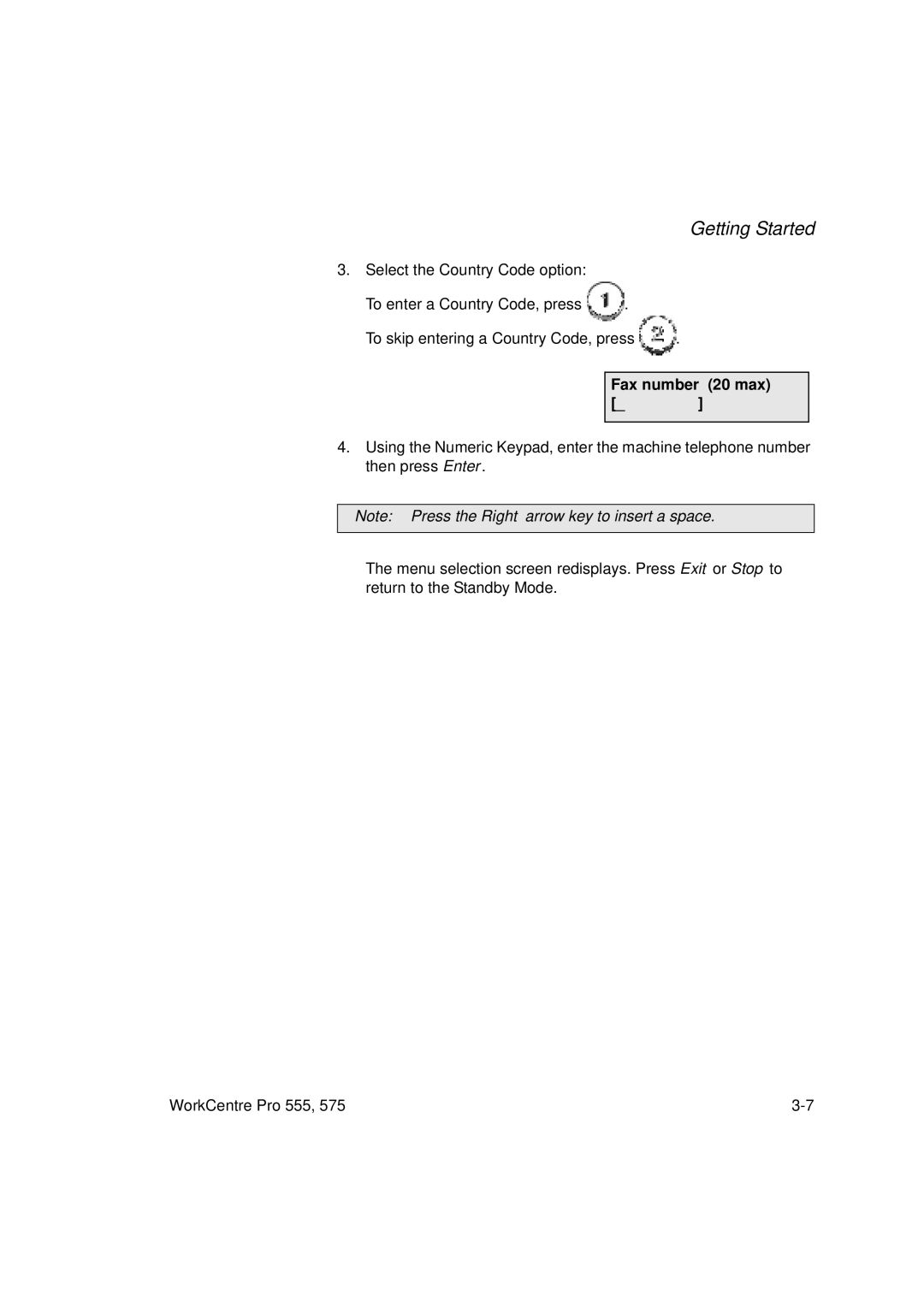 Xerox Pro 555, Pro 575 manual Fax number 20 max 