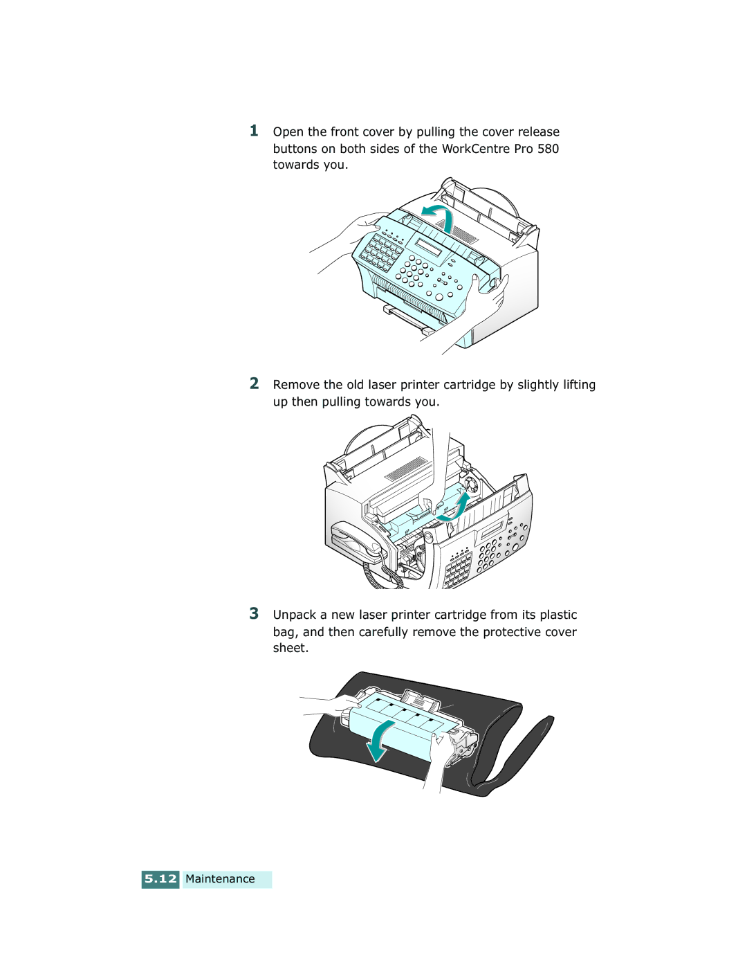 Xerox Pro 580 manual Maintenance 