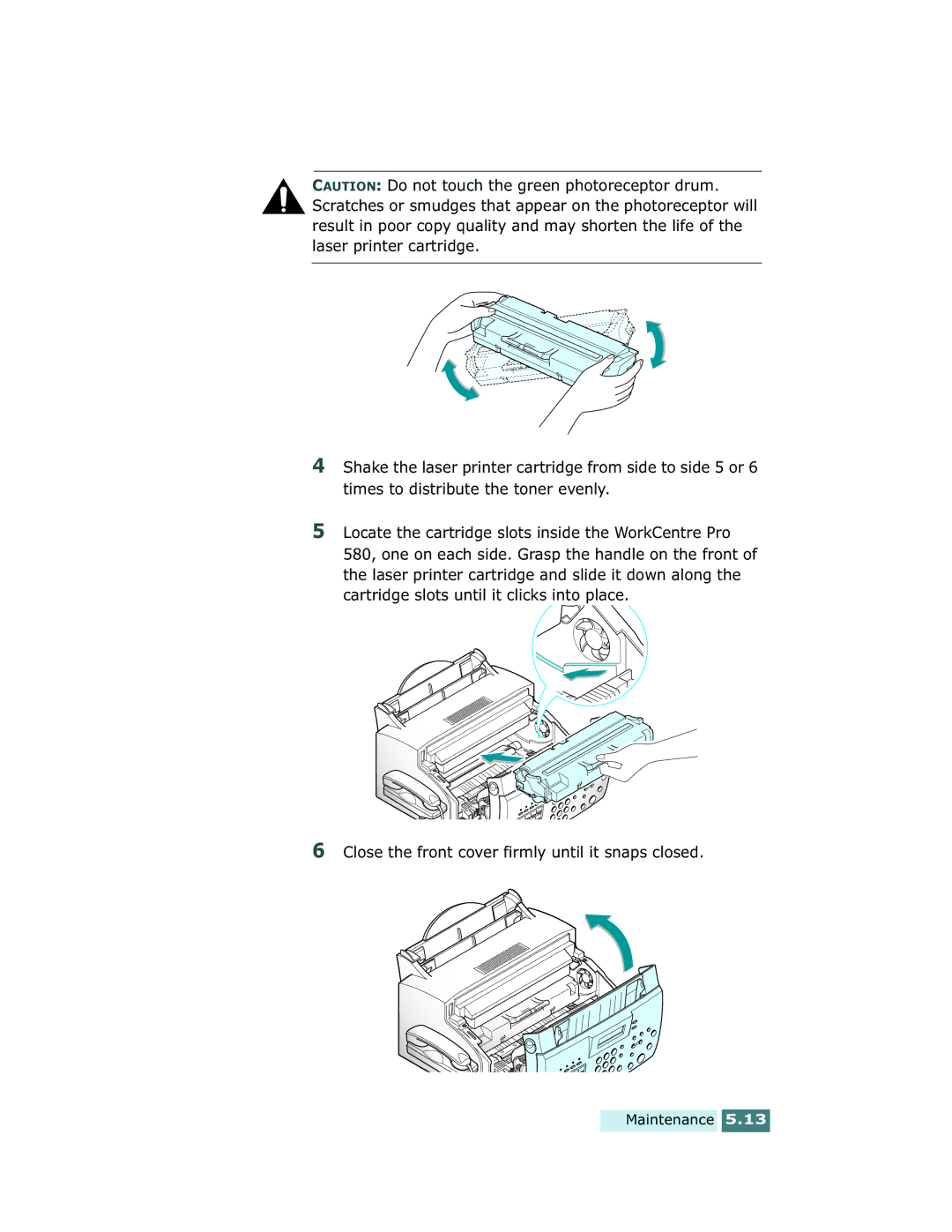 Xerox Pro 580 manual Maintenance 