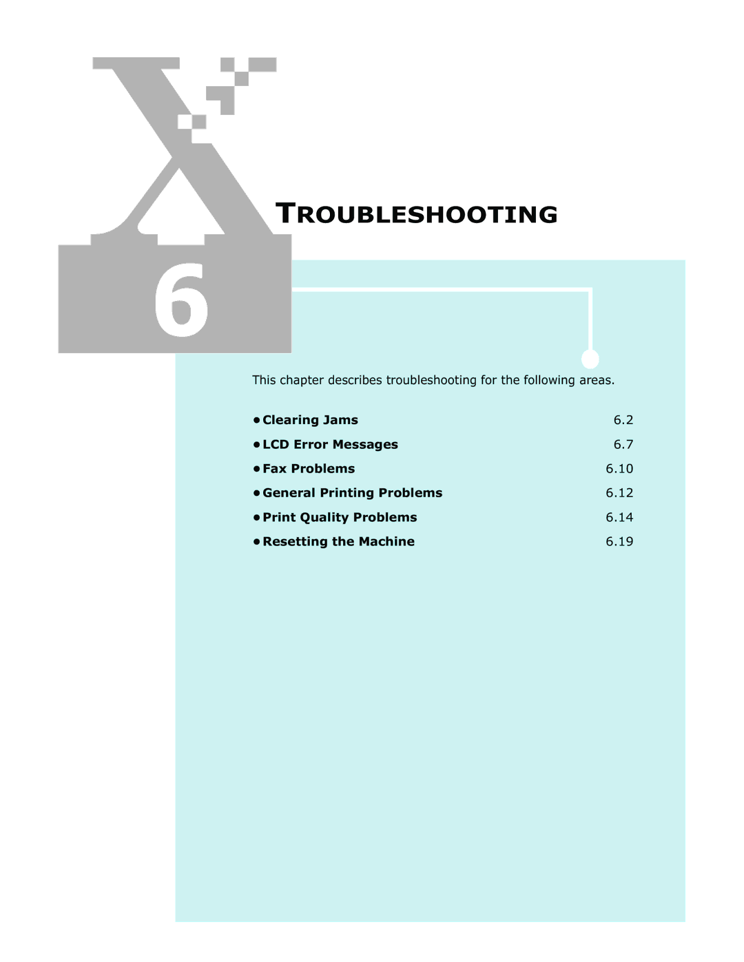 Xerox Pro 580 manual Troubleshooting 