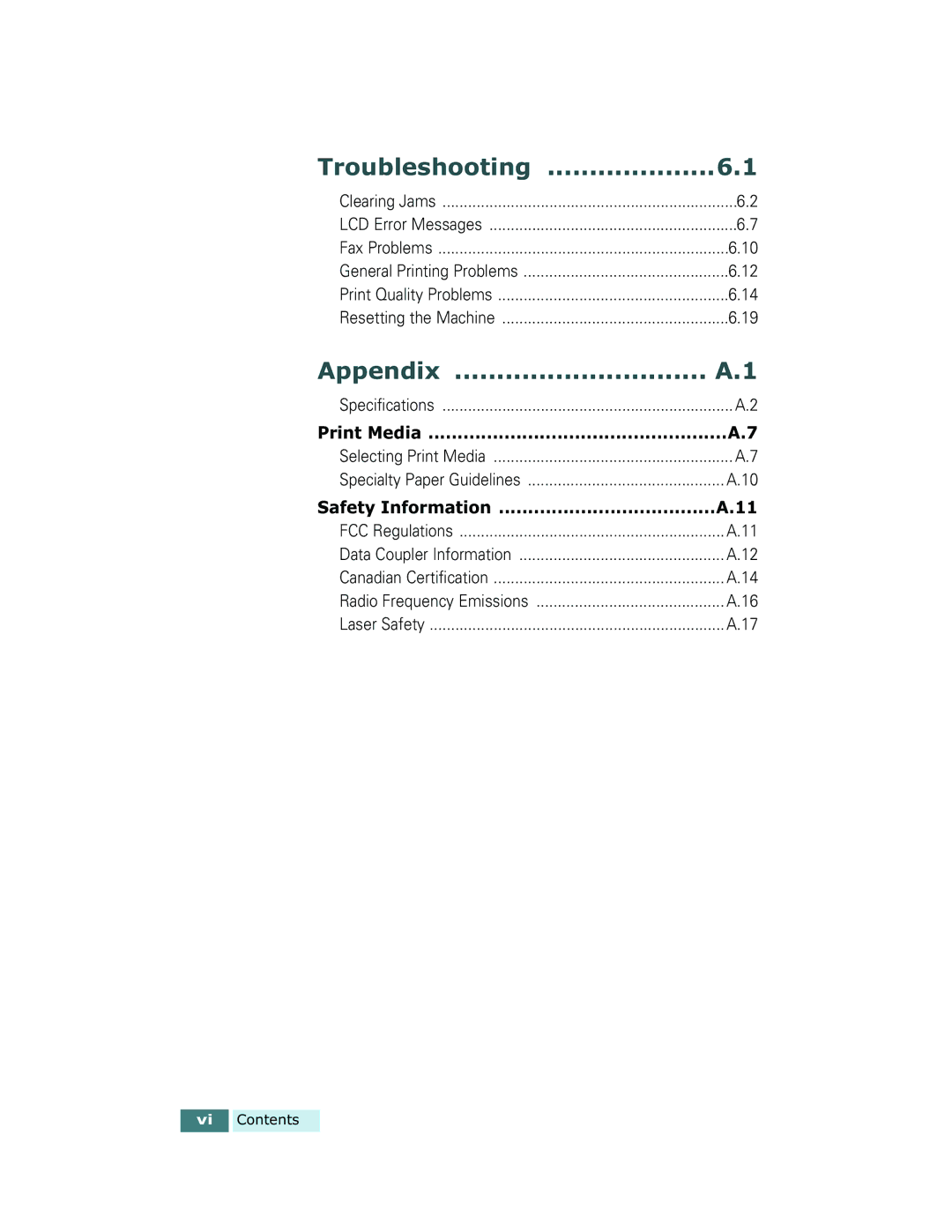 Xerox Pro 580 manual Troubleshooting, Appendix 