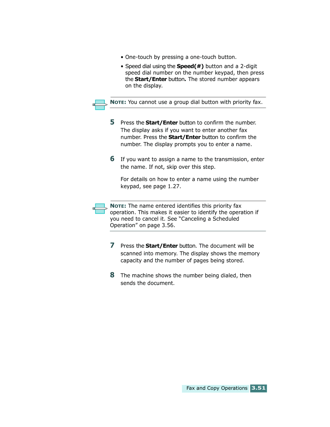 Xerox Pro 580 manual Fax and Copy Operations 