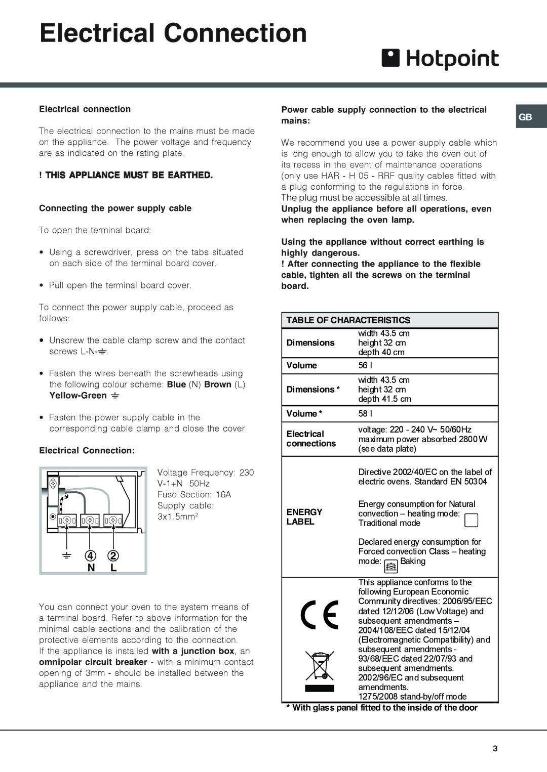 Xerox SH89PX, SY89PG, SE89PG X manual Electrical Connection 