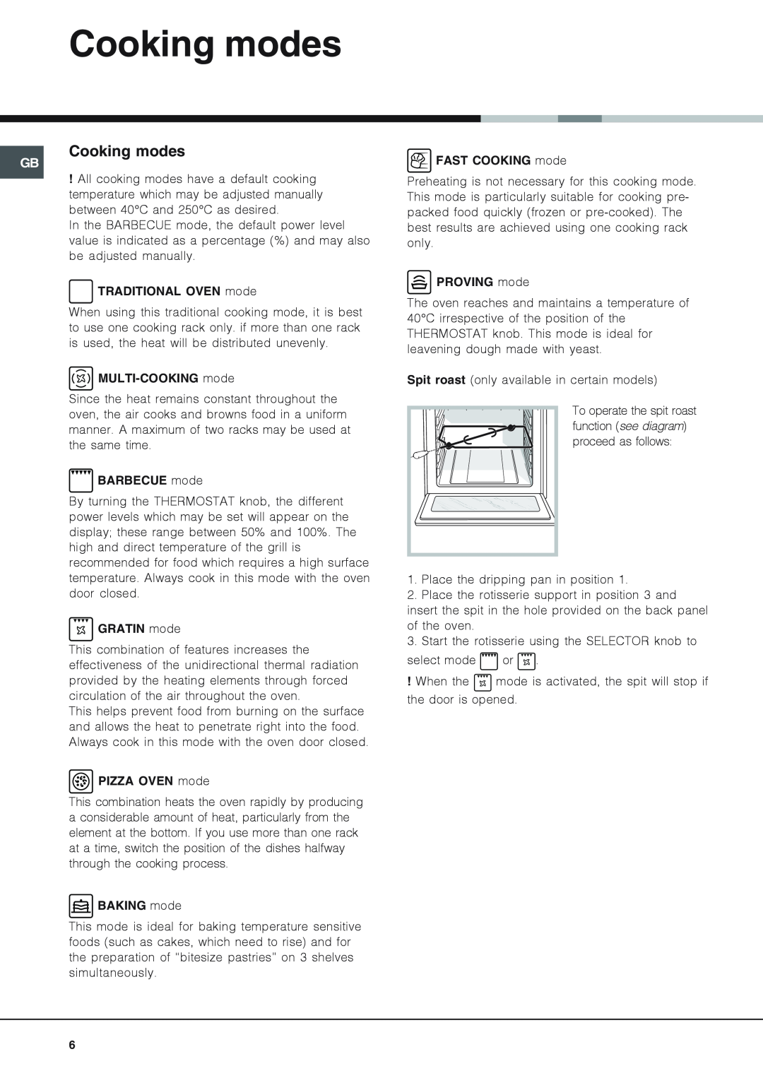 Xerox SE89PG X, SH89PX, SY89PG manual Cooking modes 