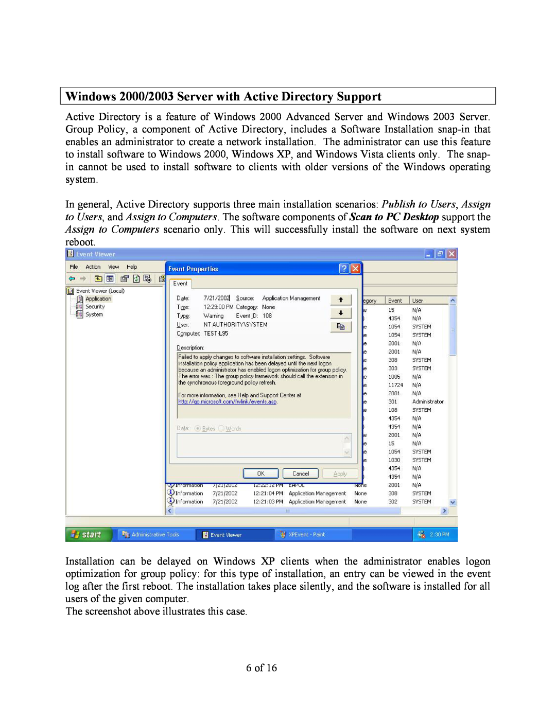 Xerox V9.0 manual The screenshot above illustrates this case 6 of 