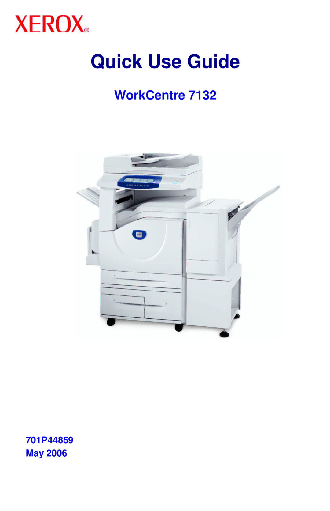 Xerox WorkCenter 7132 manual Quick Use Guide 