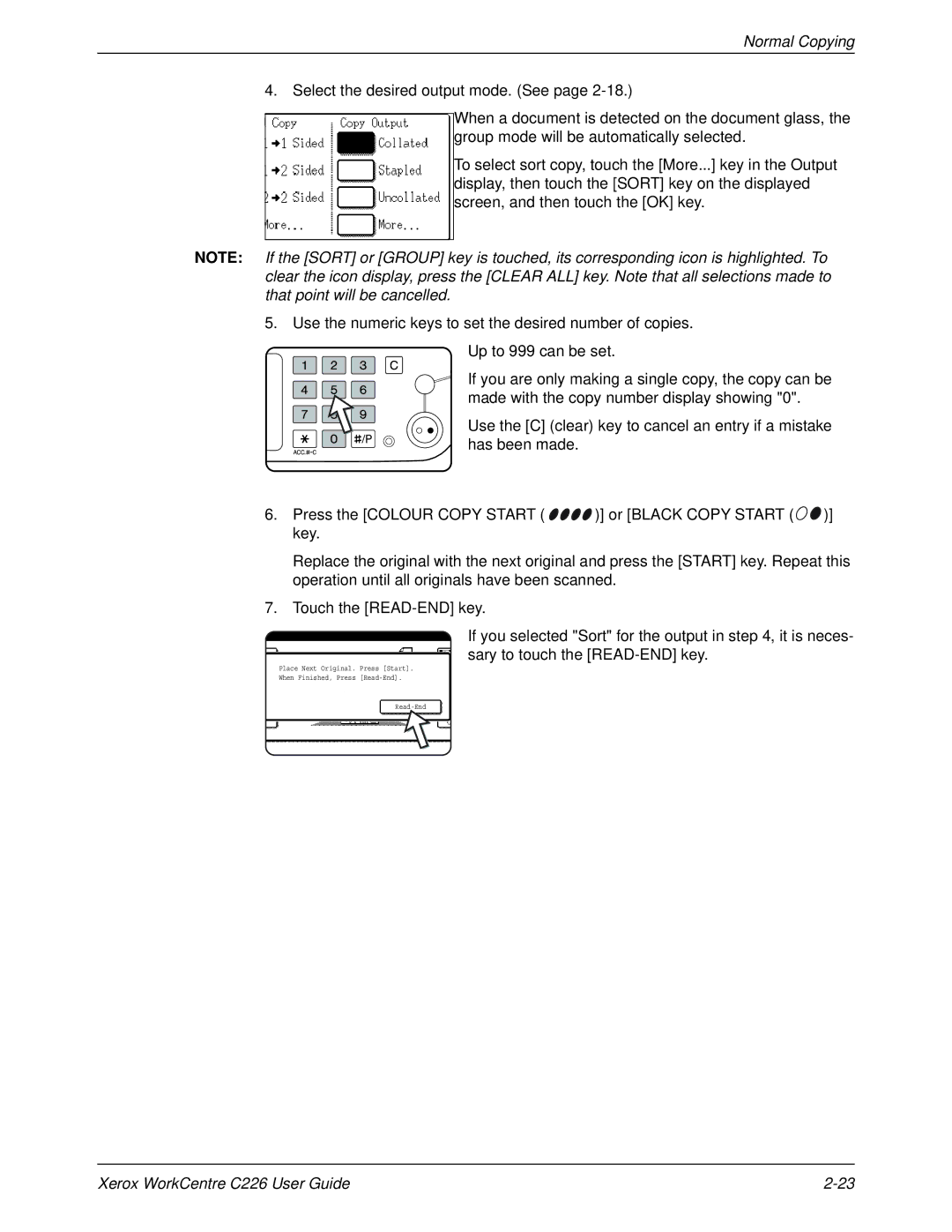 Xerox WorkCentre C226 manual Normal Copying 