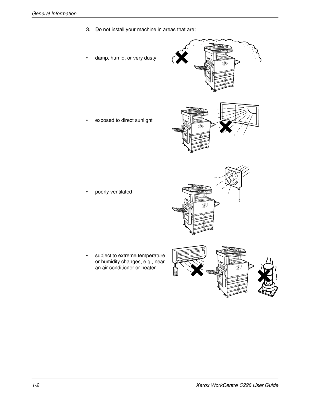 Xerox WorkCentre C226 manual General Information 