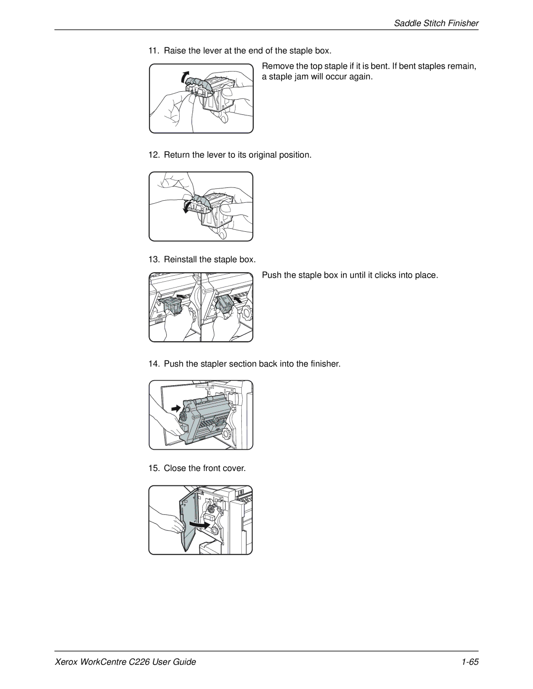 Xerox WorkCentre C226 manual Saddle Stitch Finisher 