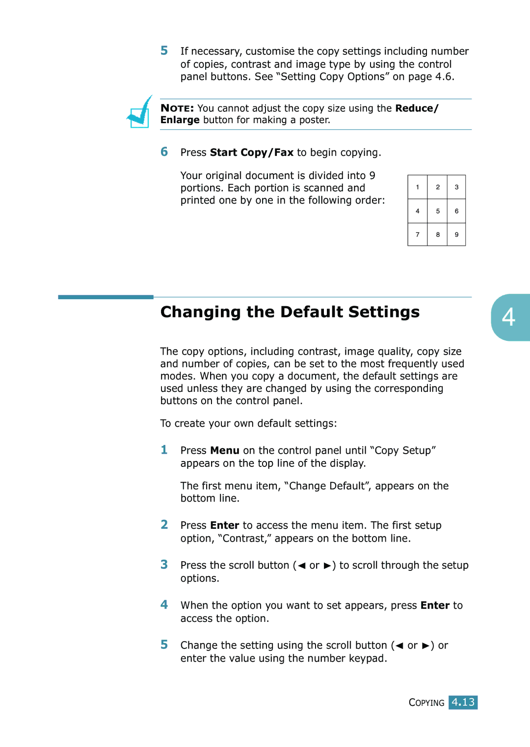 Xerox WorkCentre PE16 manual Changing the Default Settings 