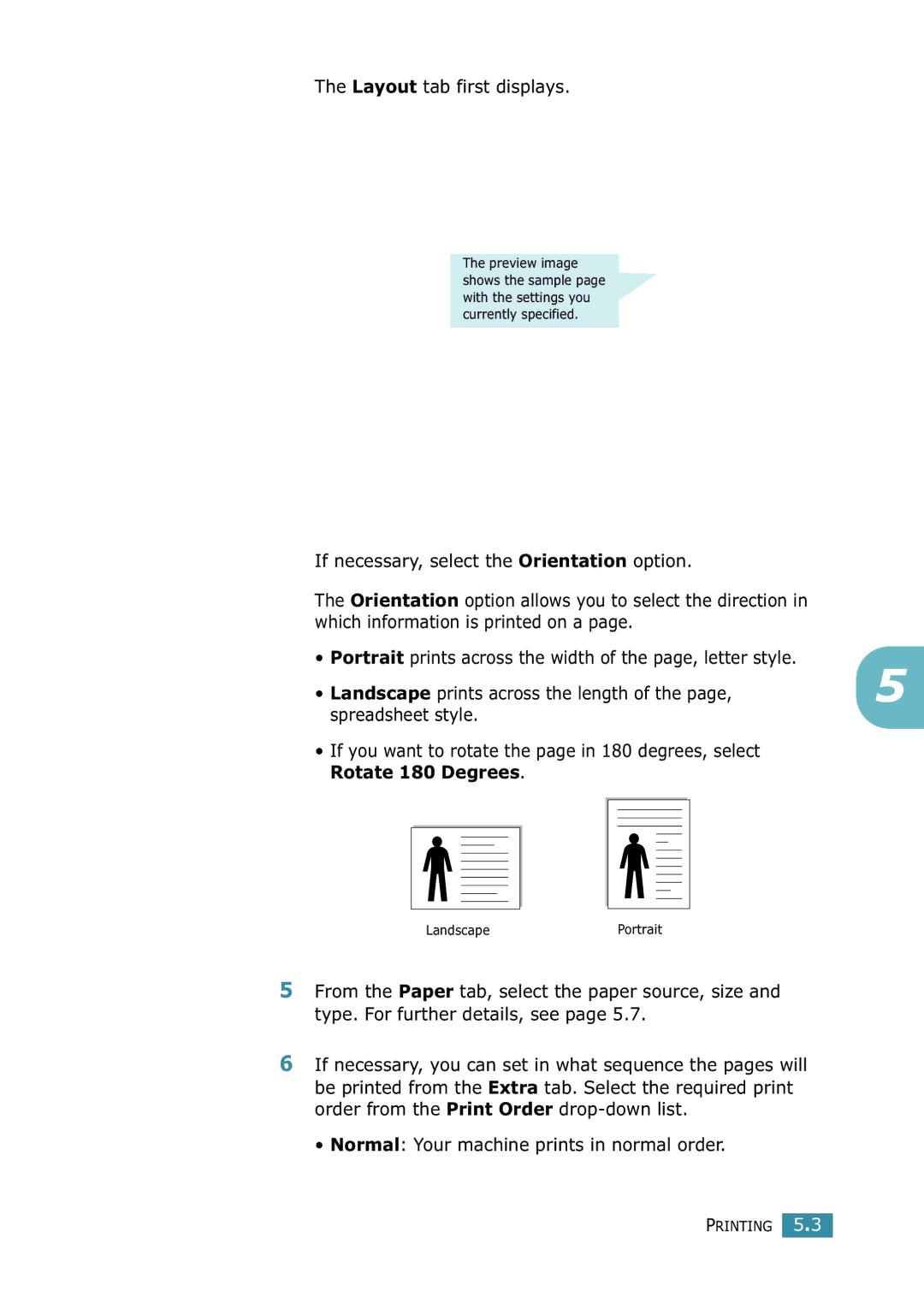 Xerox WorkCentre PE16 manual Layout tab first displays 