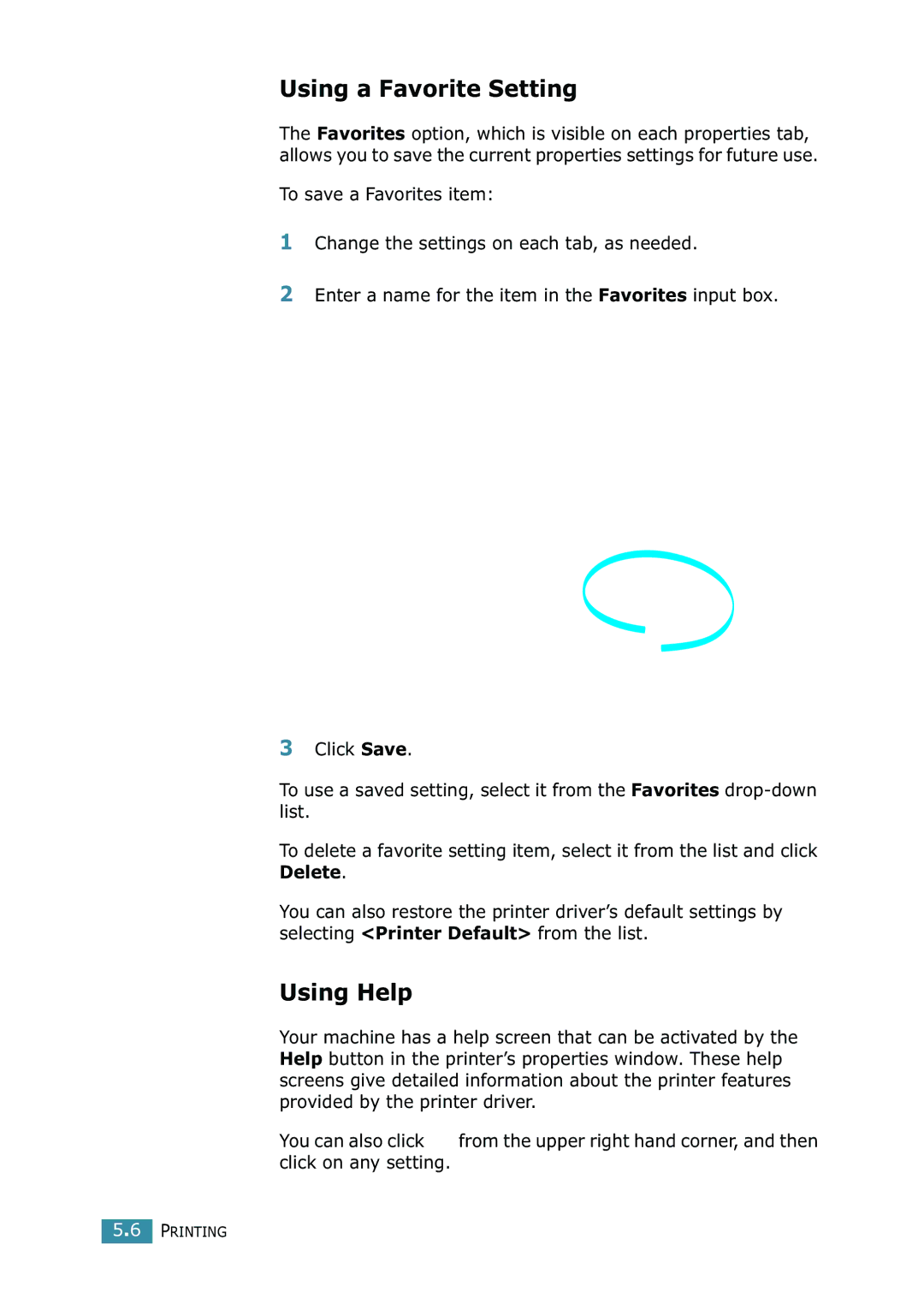 Xerox WorkCentre PE16 manual Using a Favorite Setting, Using Help 