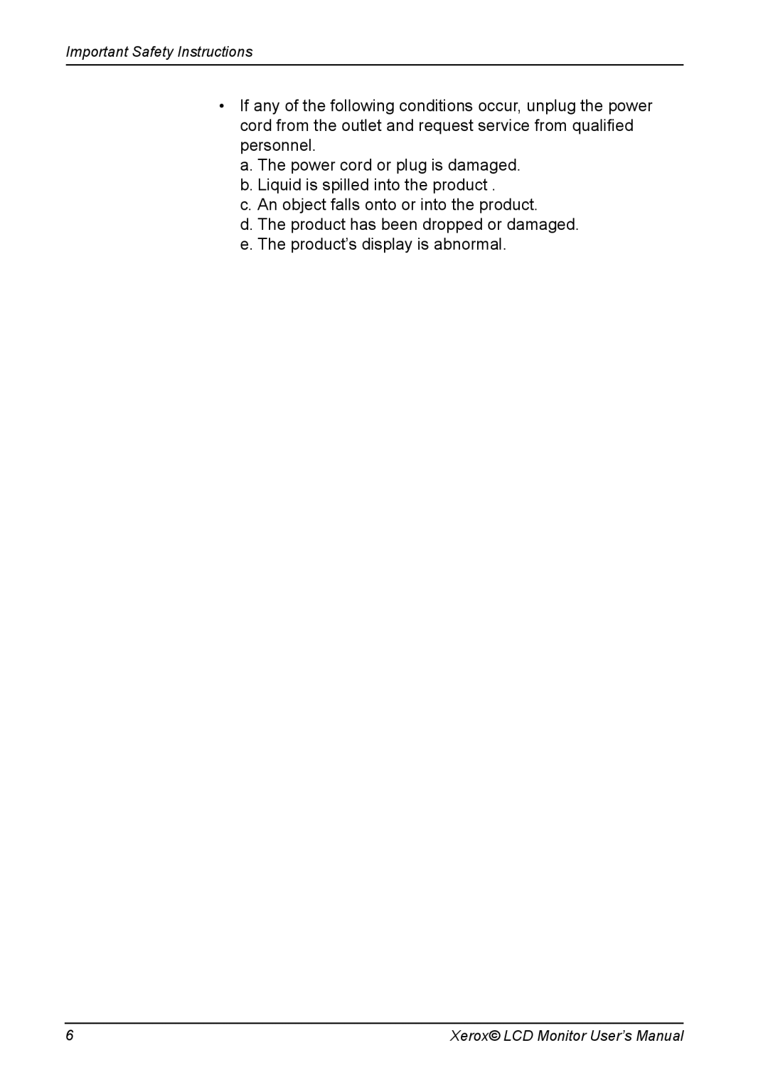 Xerox XA7 SERIES manual Important Safety Instructions 