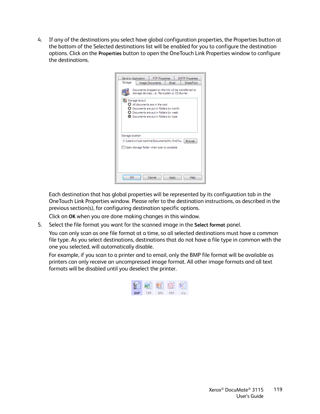 Xerox xerox documate 3115 manual Xerox DocuMate 119 User’s Guide 