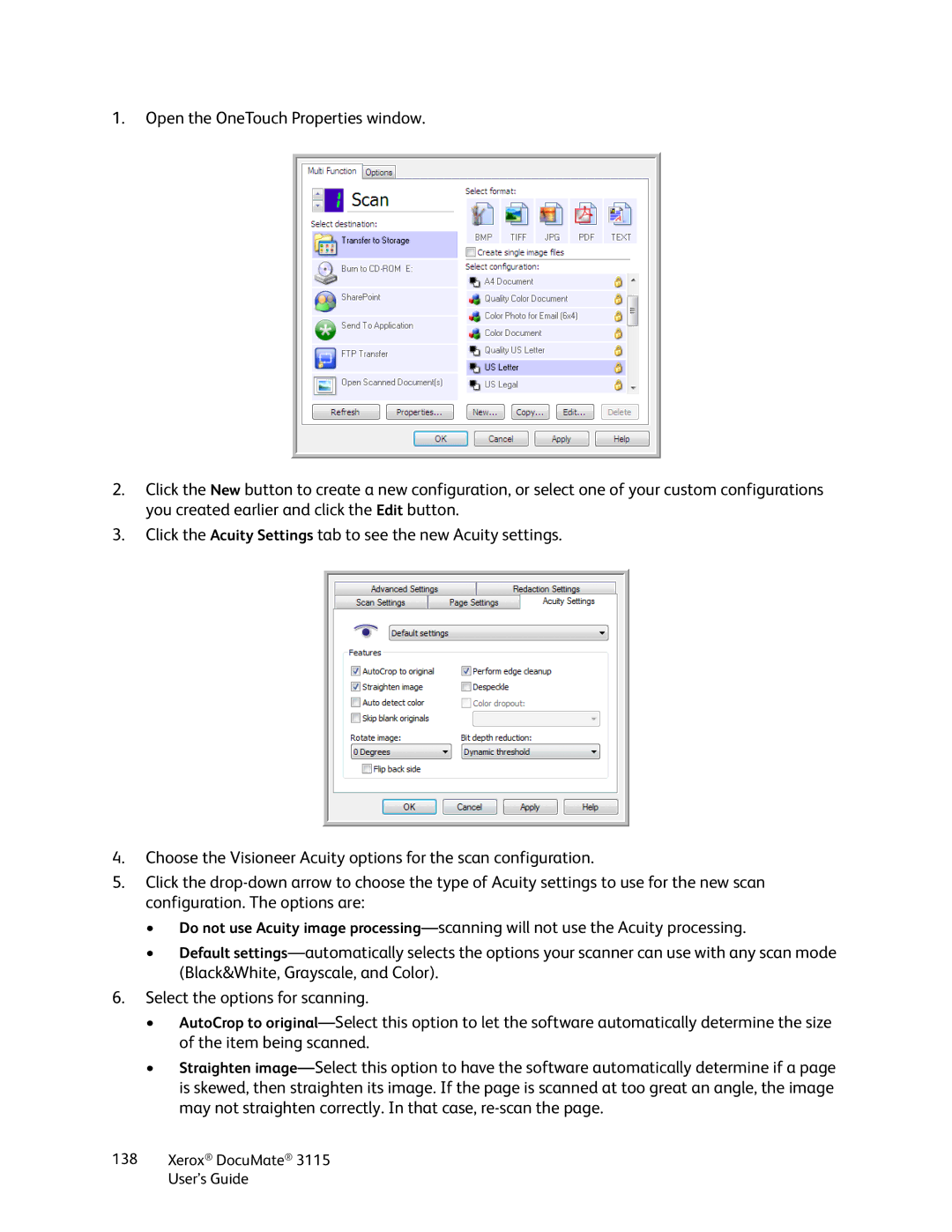 Xerox xerox documate 3115 manual Xerox DocuMate 3115 User’s Guide 