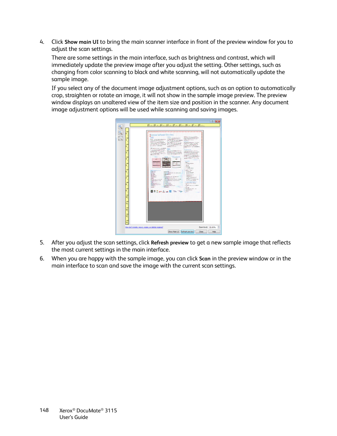 Xerox xerox documate 3115 manual Xerox DocuMate 3115 User’s Guide 