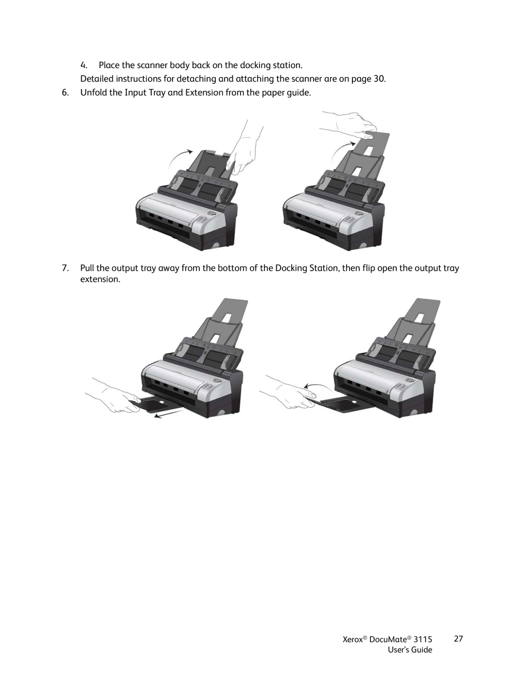 Xerox xerox documate 3115 manual Xerox DocuMate User’s Guide 