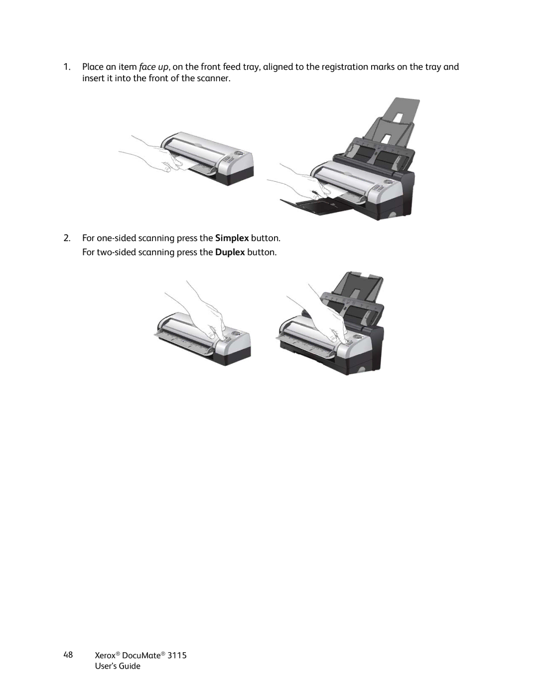 Xerox xerox documate 3115 manual 