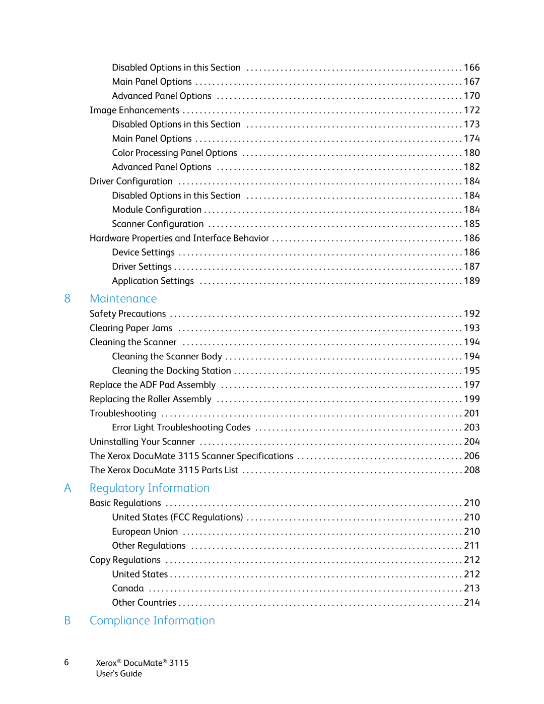 Xerox xerox documate 3115 manual Maintenance 