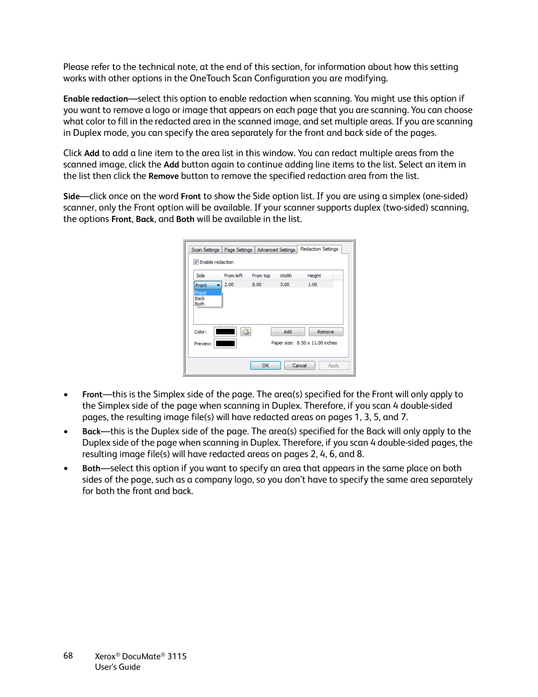 Xerox xerox documate 3115 manual Xerox DocuMate 3115 User’s Guide 