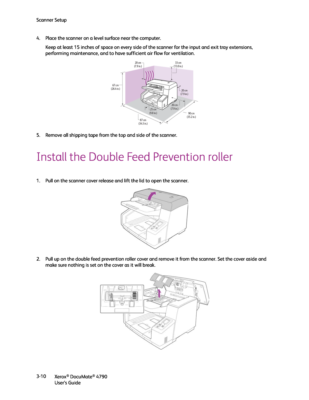 Xerox xerox documate manual Install the Double Feed Prevention roller 