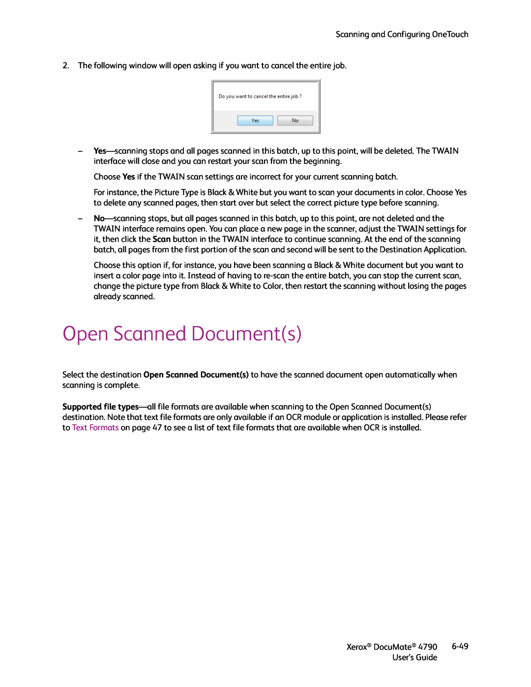 Xerox xerox documate manual Open Scanned Documents 