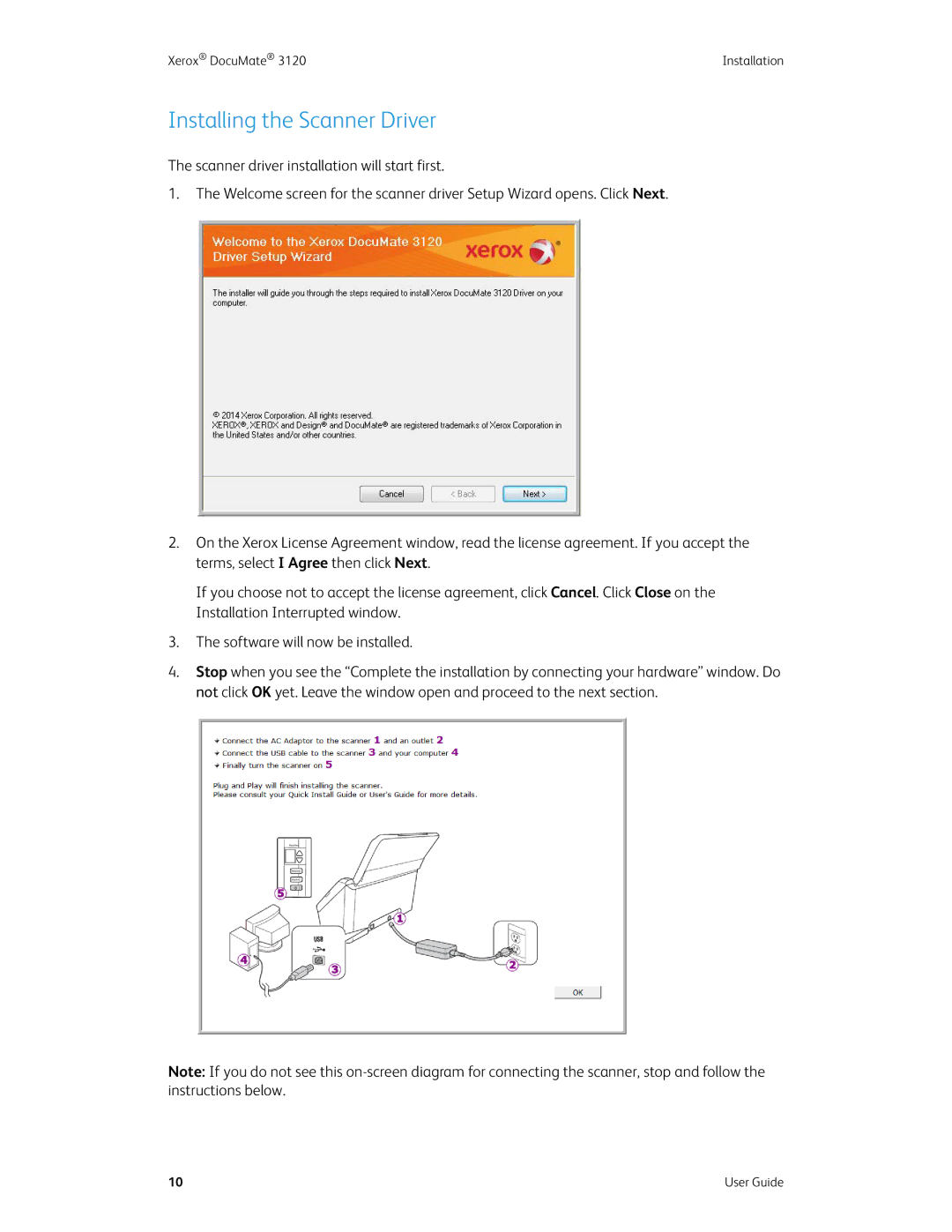 Xerox xerox manual Installing the Scanner Driver 