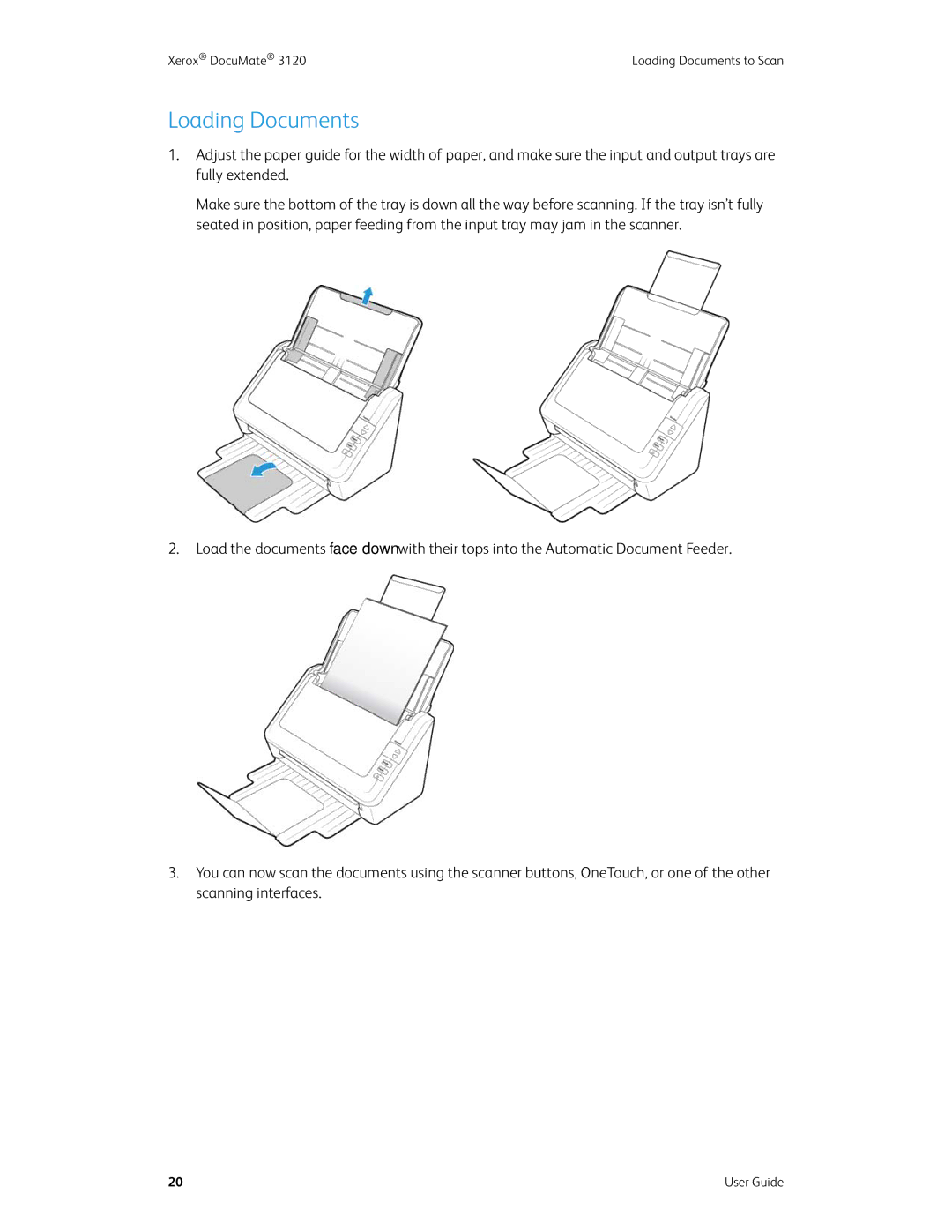 Xerox xerox manual Loading Documents 