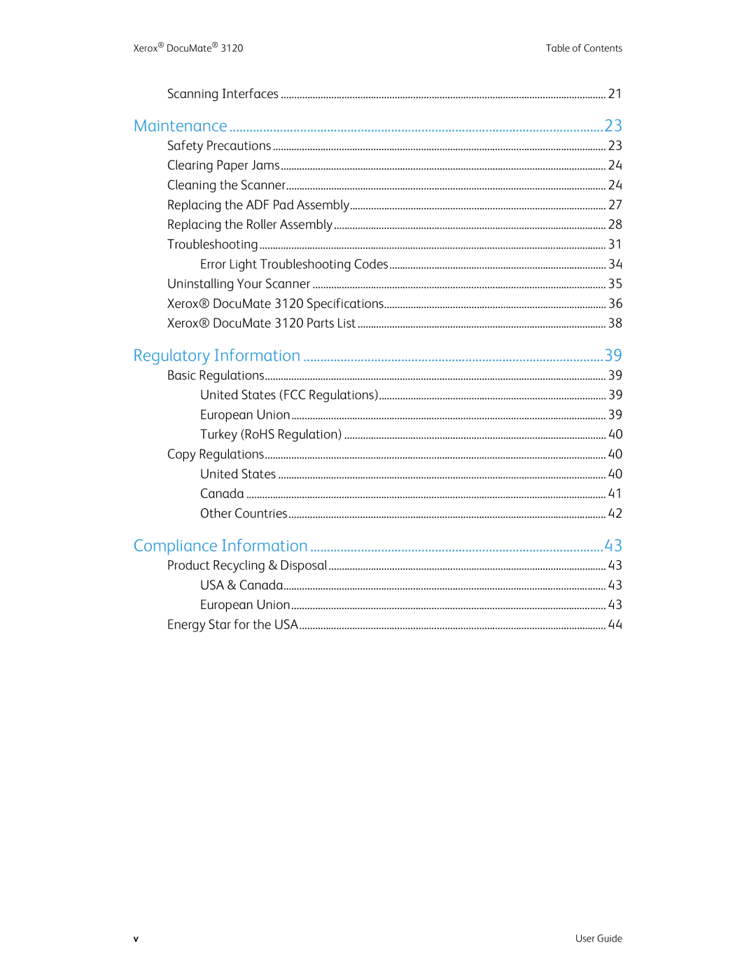 Xerox xerox manual Compliance Information 