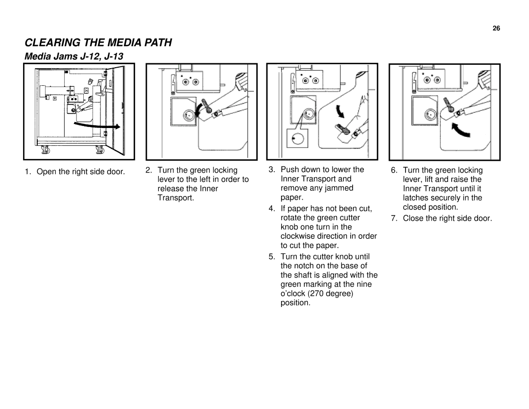 Xerox XES 8855 manual Media Jams J-12, J-13 