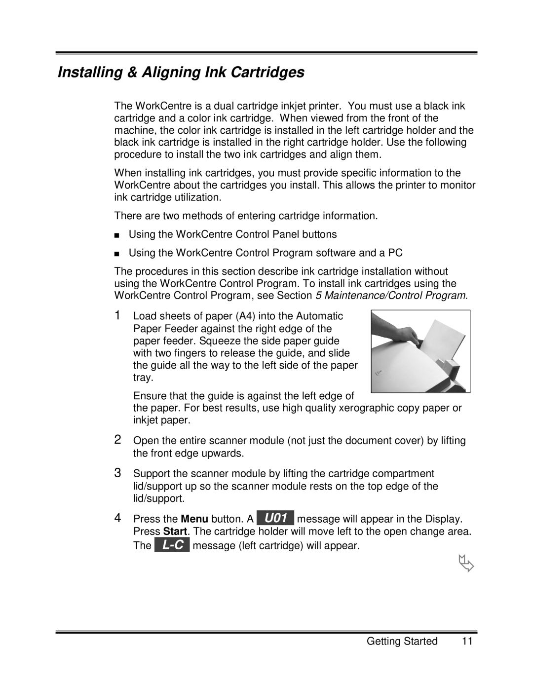 Xerox XK35C, XK25C manual Installing & Aligning Ink Cartridges 