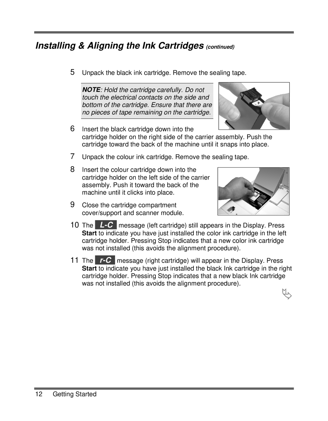 Xerox XK25C, XK35C manual Installing & Aligning the Ink Cartridges 