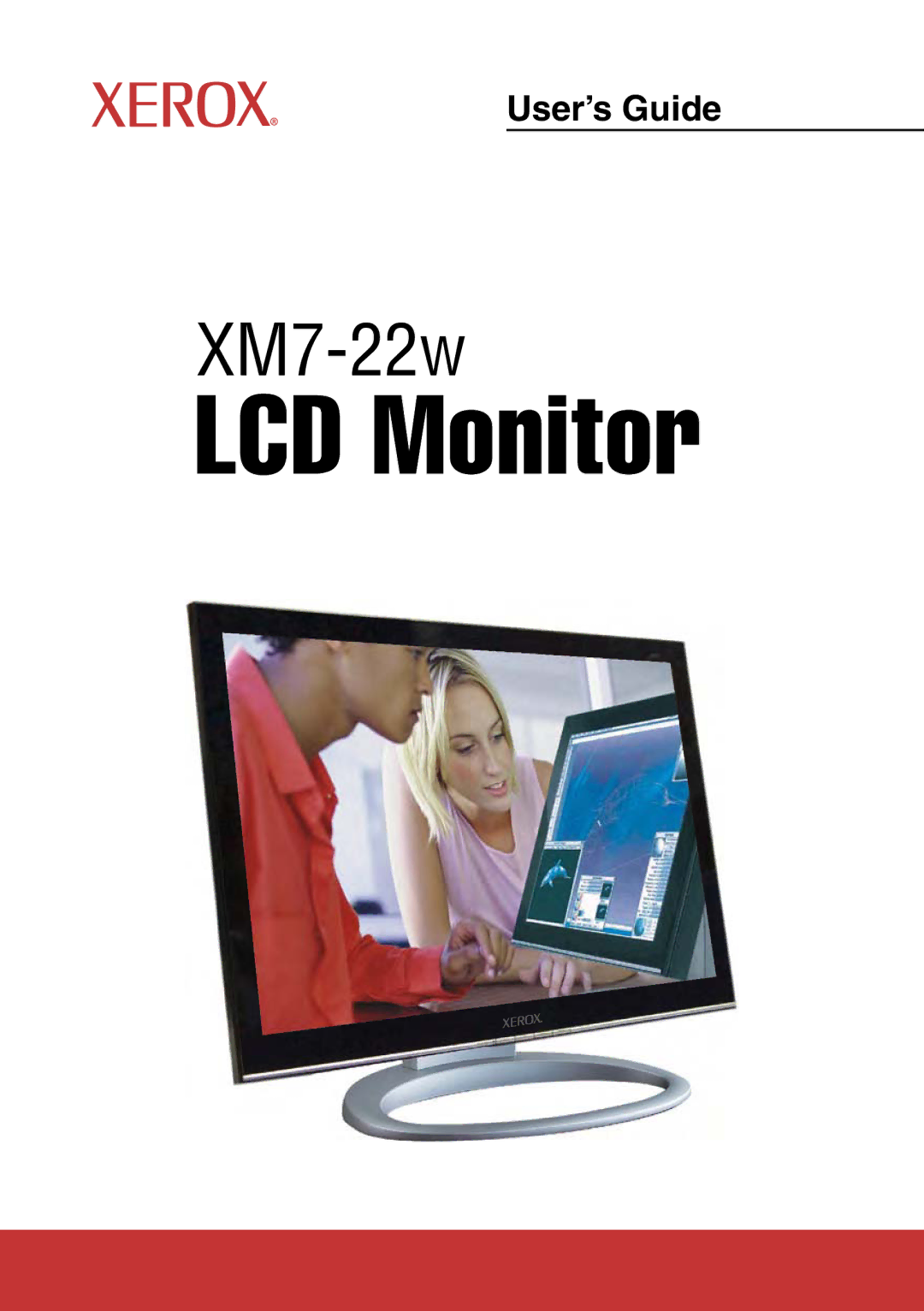 Xerox XM7-22w manual LCD Monitor 