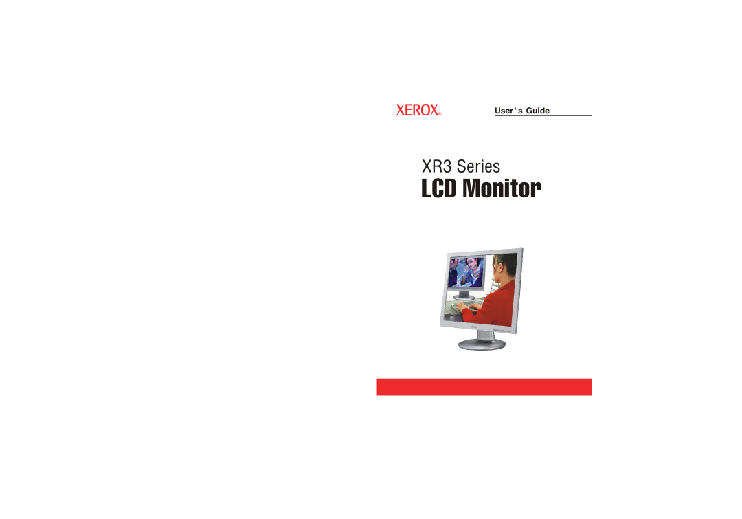 Xerox XR3 Series manual LCD Monitor 