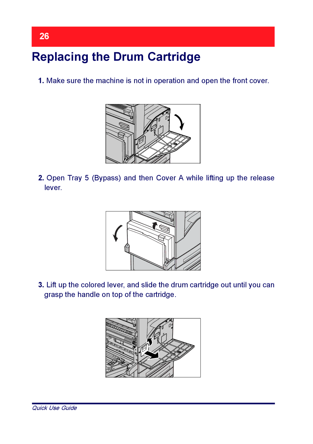 Xerox XT3008EN0-2, ME3612E4-1 manual Replacing the Drum Cartridge 