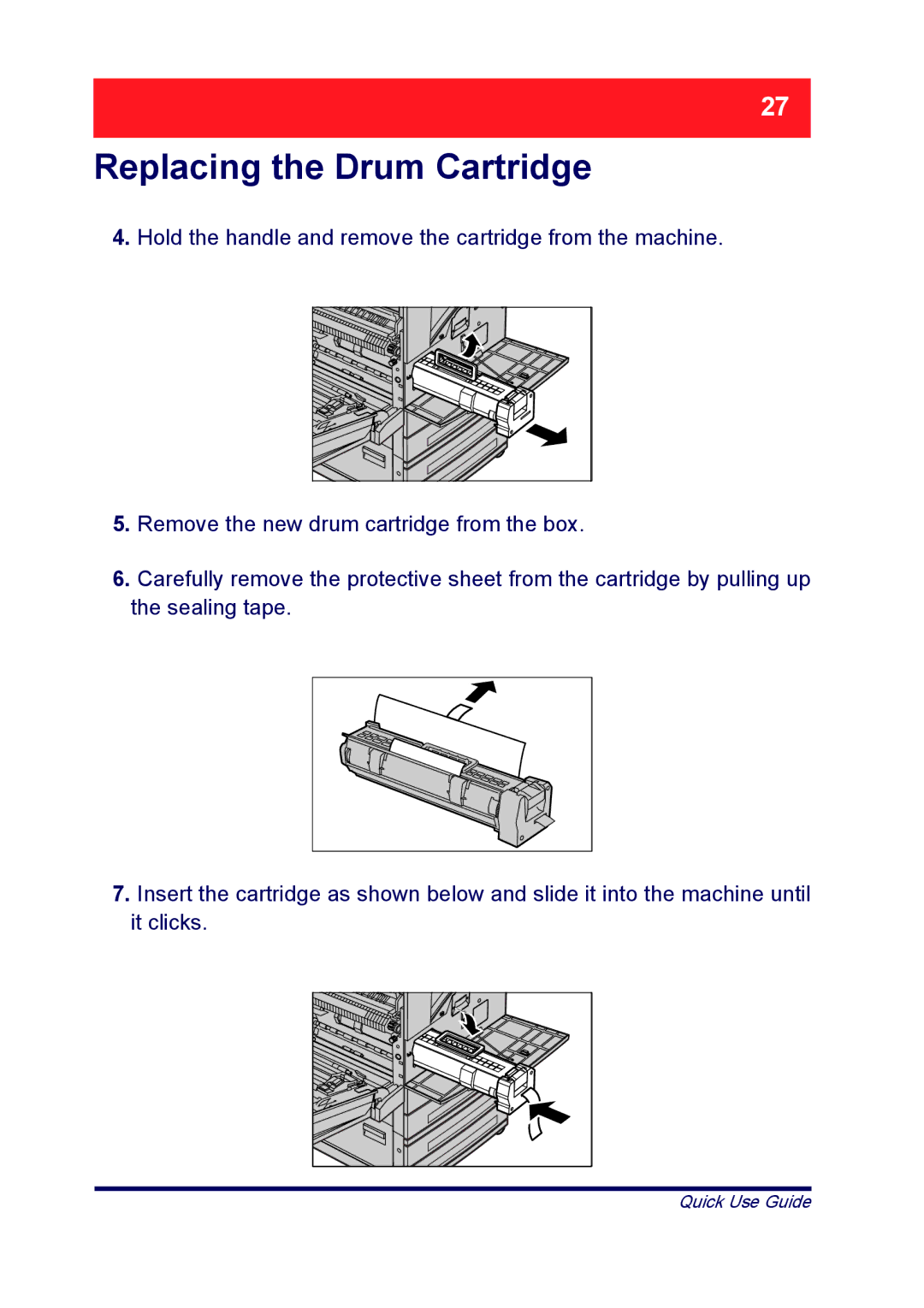 Xerox ME3612E4-1, XT3008EN0-2 manual Replacing the Drum Cartridge 