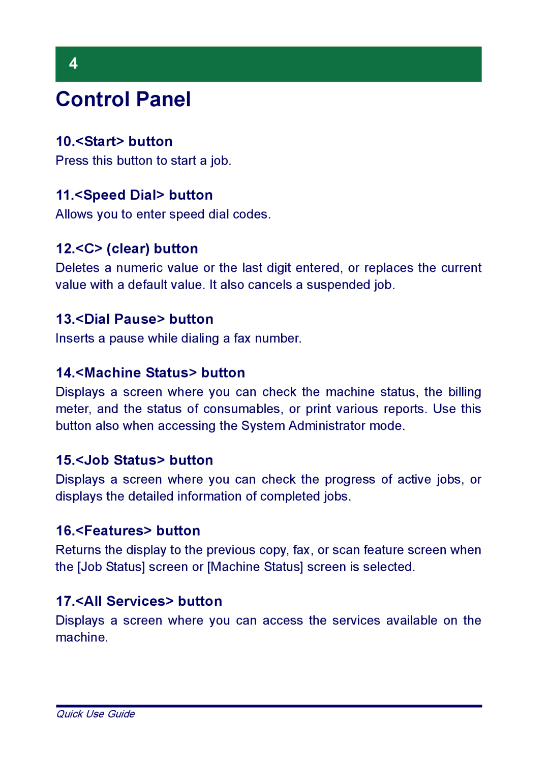 Xerox XT3008EN0-2, ME3612E4-1 manual Start button 