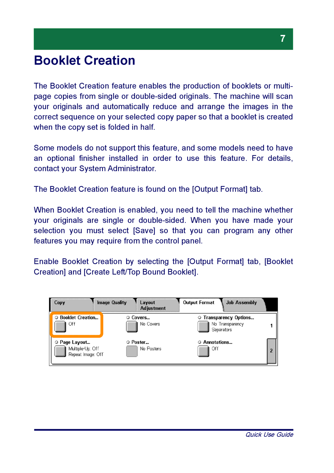 Xerox ME3612E4-1, XT3008EN0-2 manual Booklet Creation 