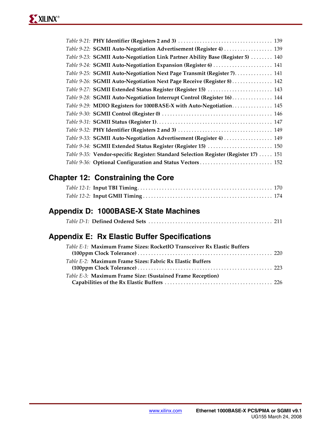 Xilinx 1000BASE-X manual 33SGMII Auto-Negotiation Advertisement Register 4 